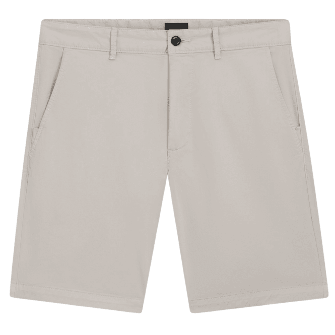 Boss Cotton Slim Fit Stone Grey Chino Shorts