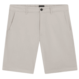 Cotton Slim Fit Stone Grey Chino Shorts