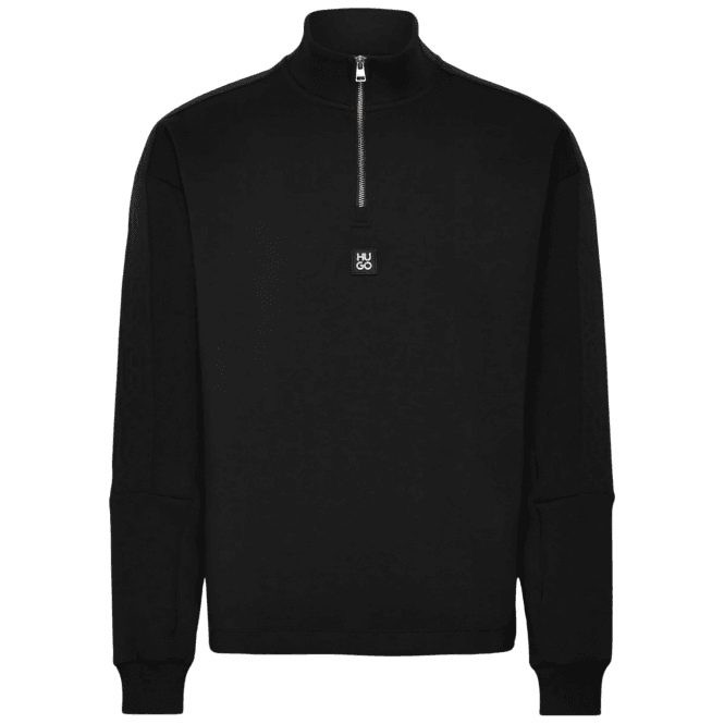 Boss Danovotop Black Quarter Zip Sweatshirt