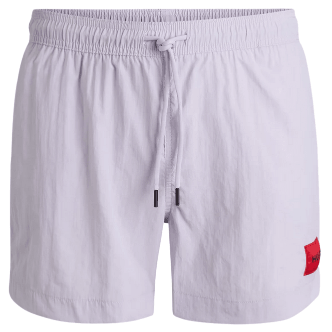 Boss Dominca Print Logo Pink Swim Shorts