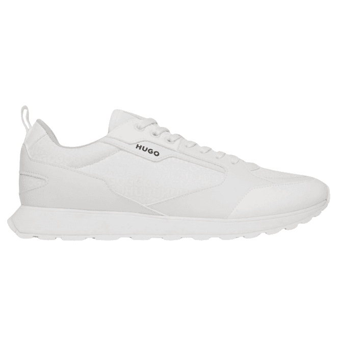 Boss Footwear Icelin_Runn Mixed Material White Sneaker Trainers