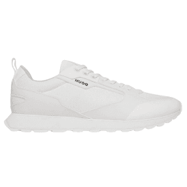 Icelin_Runn Mixed Material White Sneaker Trainers