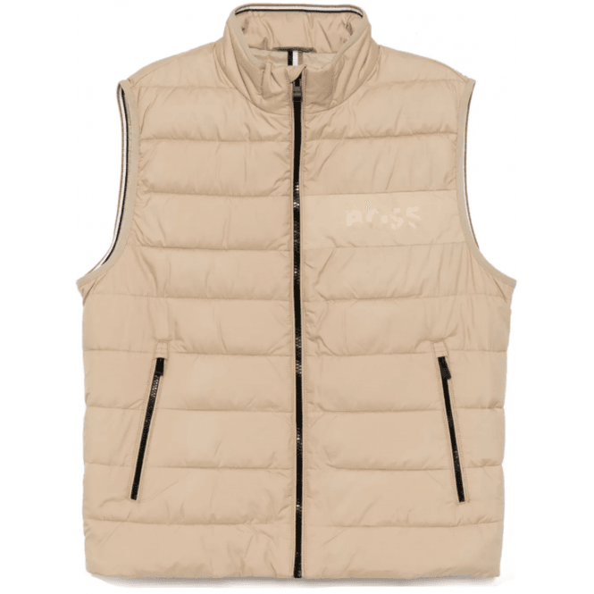 Boss H-Cenito Logo Print Beige Gilet