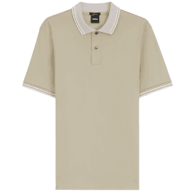H-Phillipson Slim Fit Mercerized Beige Polo Shirt