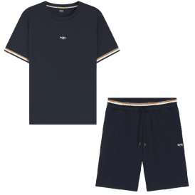 Iconic Stripe Navy Shorts Set