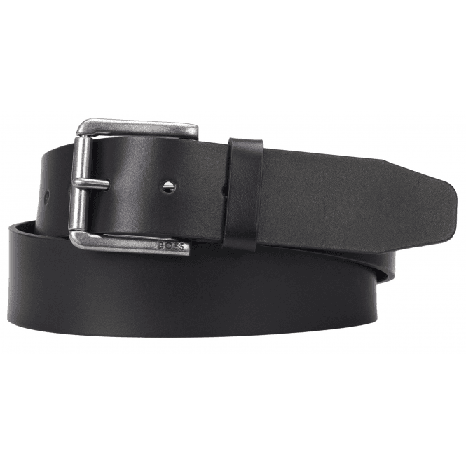 Boss Joris Black Leather Belt