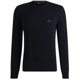Kanovano Cashmere-Cotton Crew Neck Navy Jumper