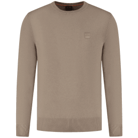 Kanovano Cashmere-Cotton Crew Neck Tan Brown Jumper