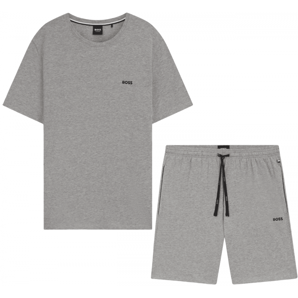 Hugo Boss Mix&Match Embroidered Logo Grey Short Set - Clothing from N22 ...
