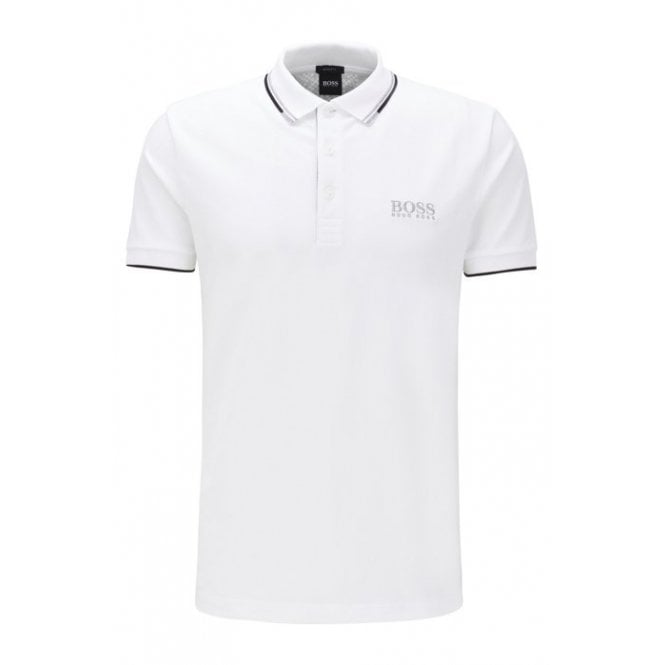 Paddy Pro Hugo Boss Paddy Pro Regular Fit Pima Cotton White Polo - Clothing from ...