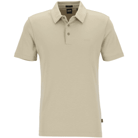 Palosh Cotton Rubberised Logo Beige Polo Shirt