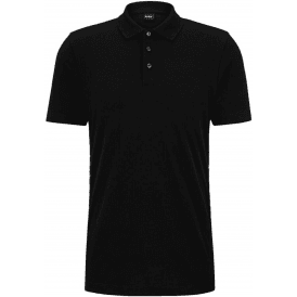 Parlay 184 Pique Cotton Black Polo Shirt