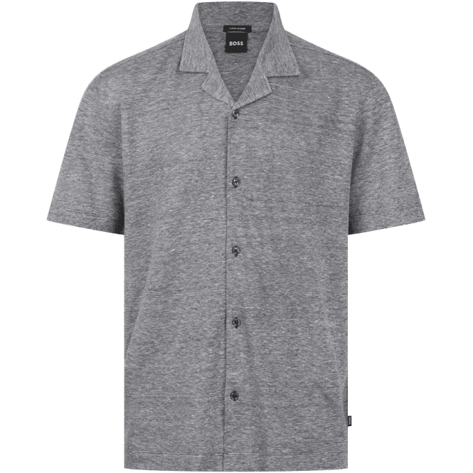 Boss Powell_235 Cuban Collar Navy Towel Shirt