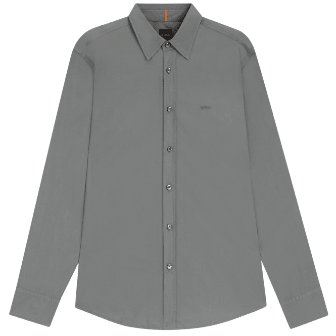 Boss Relegant Cotton Regular Fit Grey Shirt