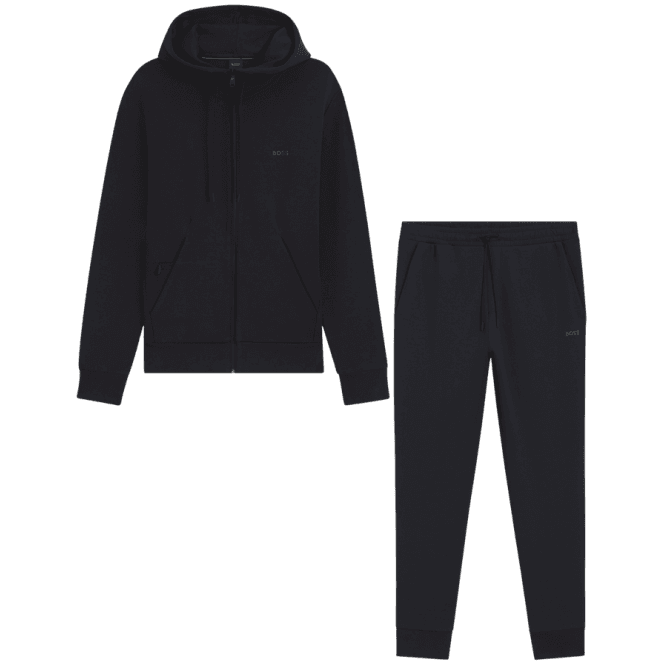 Boss Saggy Hadiko Navy Zip Hooded Tracksuit