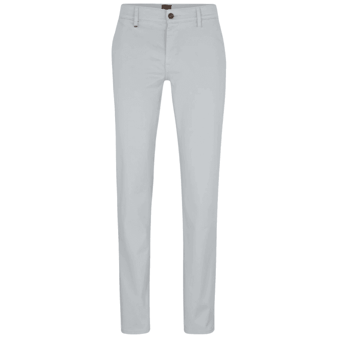 Boss Schino Cotton Slim Fit Grey Chino Trousers