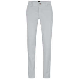 Schino Cotton Slim Fit Grey Chino Trousers