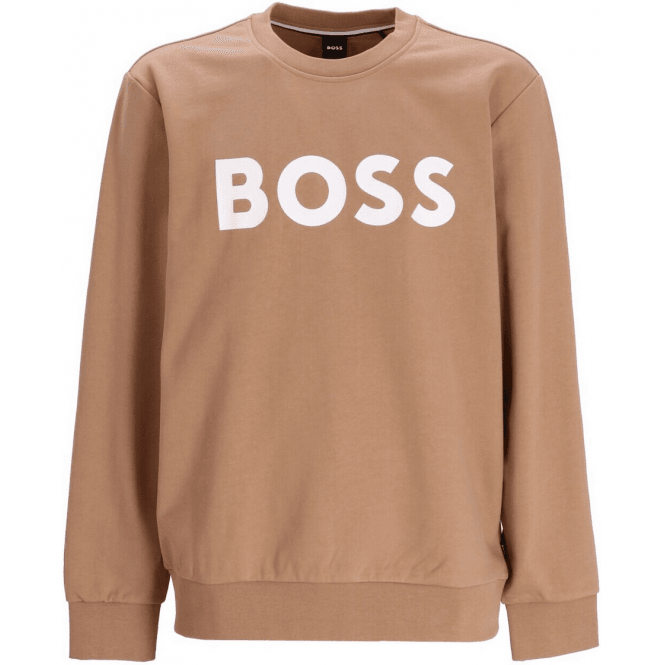 Boss Soleri 02 Logo Print Brown Sweatshirt