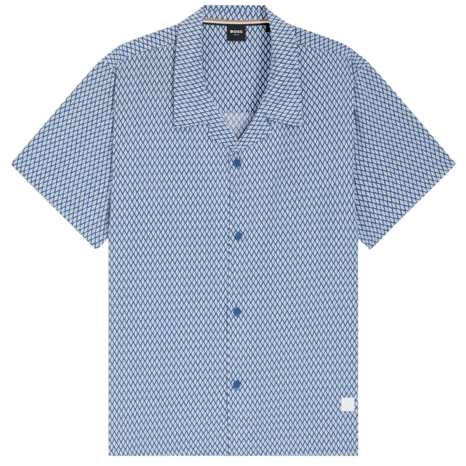 Boss Straight Fit Patterned Beach Shirt