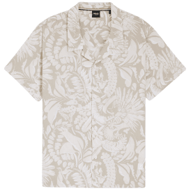 Straight Fit Patterned Beach Shirt