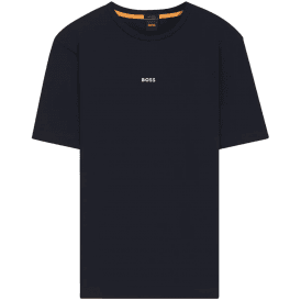 T-Chup Logo Print Relaxed Fit Dark Blue T-Shirt