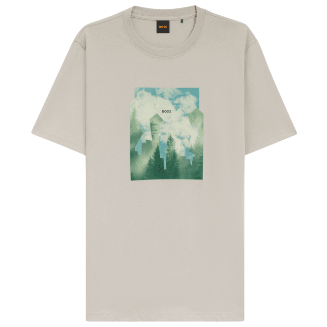 Boss Te_Cover City Logo Beige T-Shirt