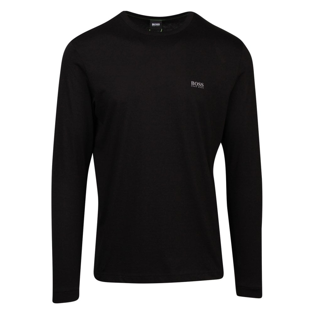 BOSS Men's Long Sleeve T-Shirt – Black, Classic Fit, Cotton – Size M