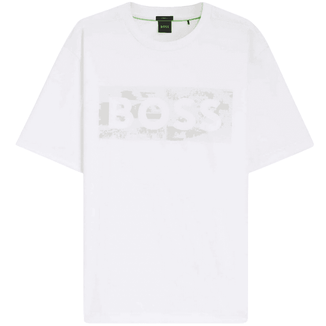 Boss TS_ Globe Graphic Logo White T-Shirt