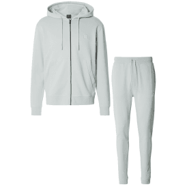Zetalky Zip Up Hooded Pastel Grey Tracksuit