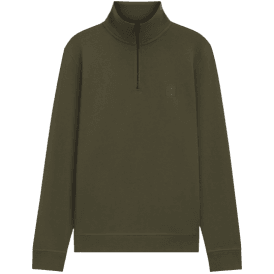 Zetrust Patch Logo Green Quarter Zip Sweatshirt