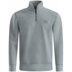Zetrust Patch Logo Grey Quarter Zip Sweatshirt