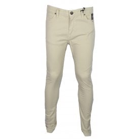 Cotton Slim Fit Beige Chino
