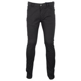 Cotton Slim Fit Black Chino