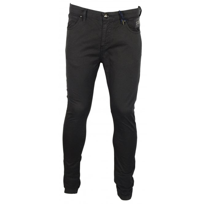 Just Cavalli Cotton Slim Fit Black Chino