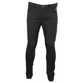 Cotton Slim Fit Black Chino