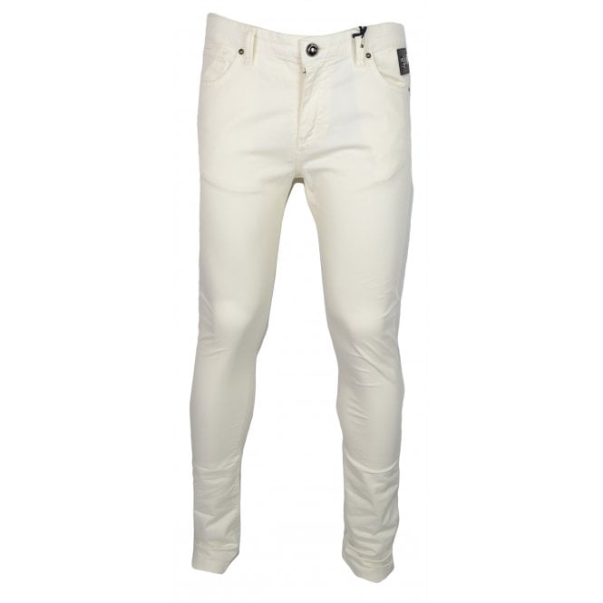 Just Cavalli Cotton Slim Fit Off White Chino