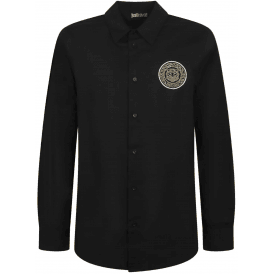 Embroidered Tiger Logo Black Shirt