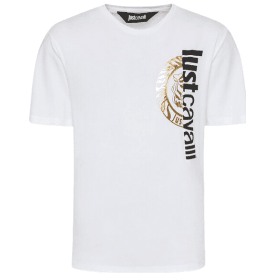 Split Logo Cotton White/Gold T-Shirt