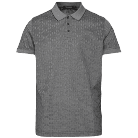 Cotton Monogram Logo Grey Polo Shirt