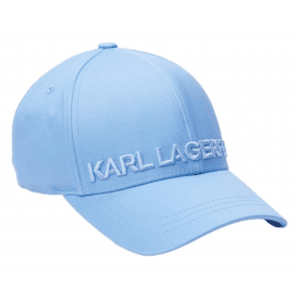 Embroidered Karl Logo Blue Cap