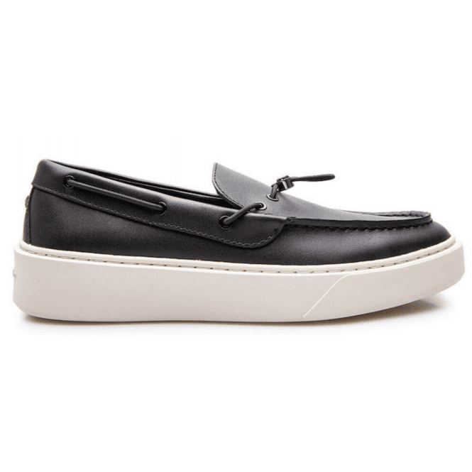 Karl Lagerfeld Flint II Deck Black Leather Loafer