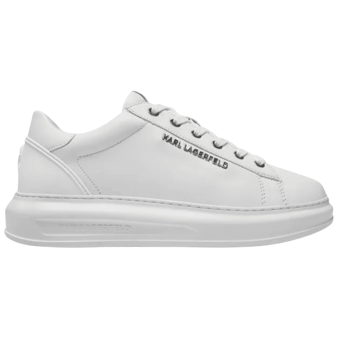 Karl Lagerfeld Kapri Metal Logo Leather Triple White Sneaker
