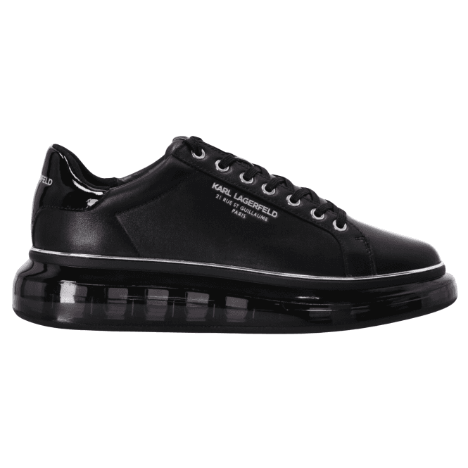 Karl Lagerfeld Plexikonic Silver Logo Black Sneaker Trainer