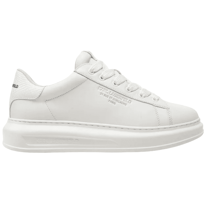 Karl Lagerfeld Python Tab Leather White Sneaker Trainer