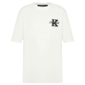 Signature Logo Loose Fit White T-Shirt