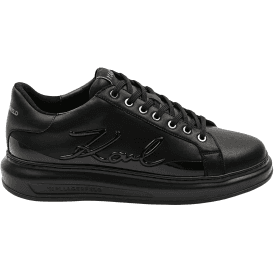 Signia Shine Logo Triple Black Leather Trainer