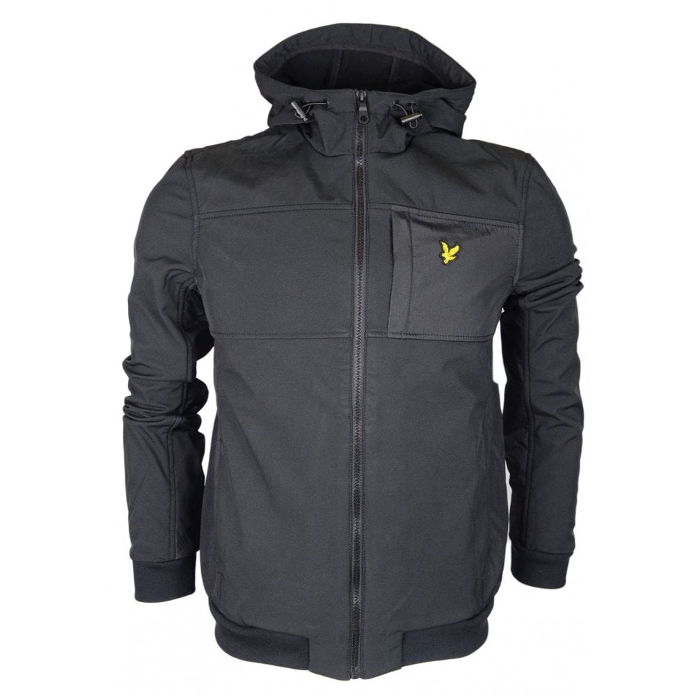 Lyle & Scott Soft Shell Hooded True Black Jacket - Clothing from N22 ...