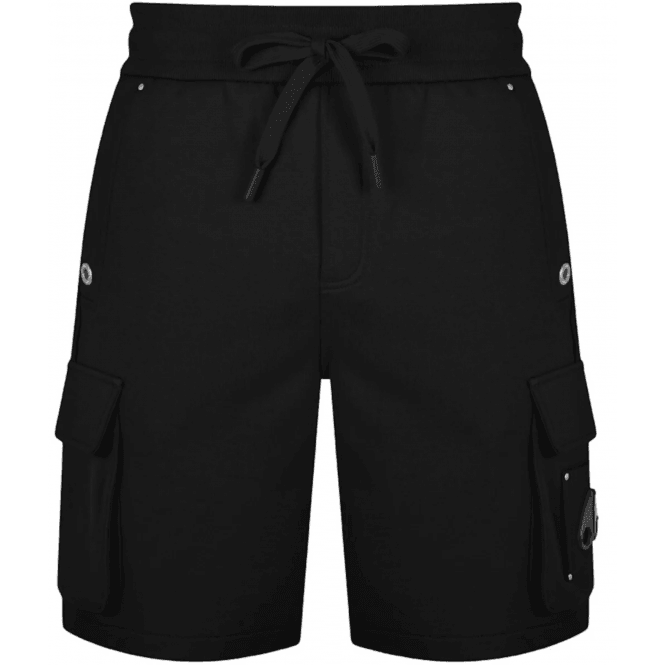 Moose Knuckles Cotton Hartsfield Black Cargo Shorts