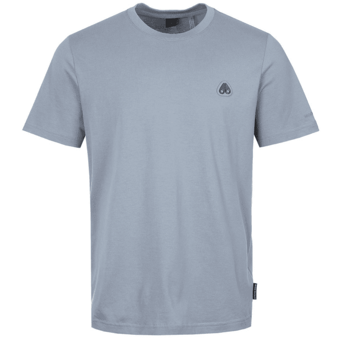 Moose Knuckles Crescent Metal Logo Regular Fit Jet Stream Blue T-Shirt