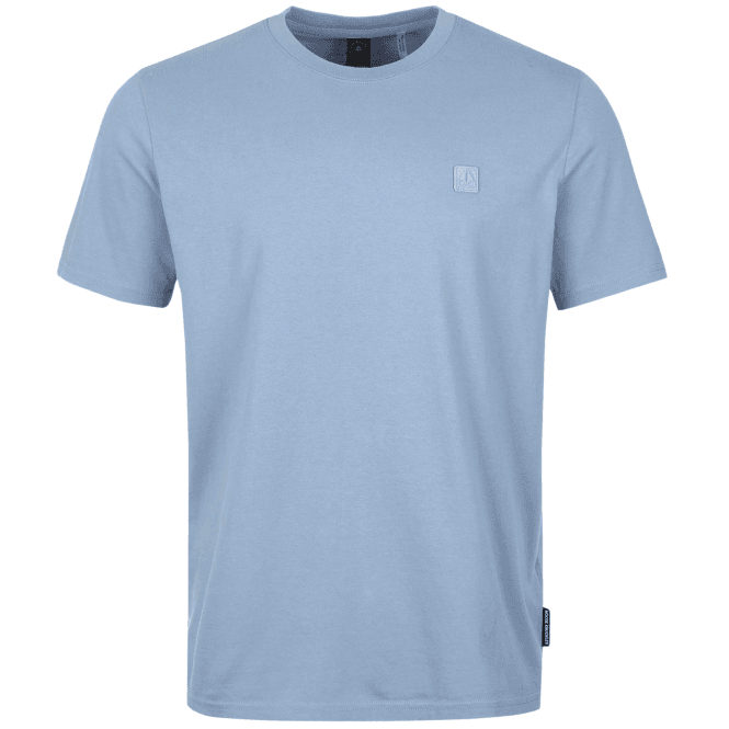 Moose Knuckles Duluth Embroidered Logo Regular Fit Blue T-Shirt